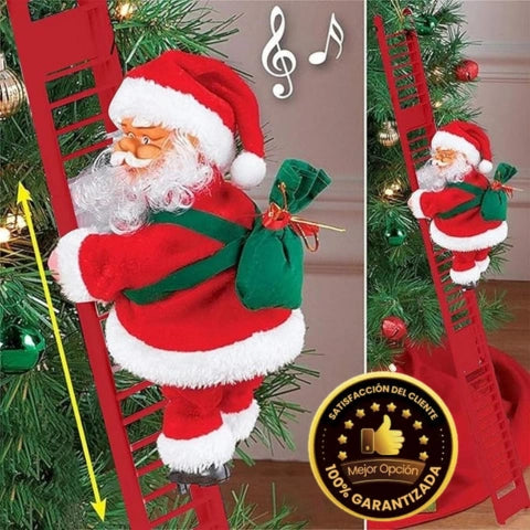 SANTA CLIMBING LADDER NAVIDEÑO MUSICAL