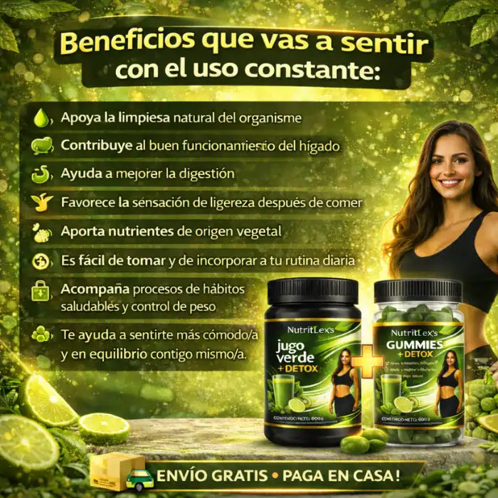 NUTRILEX  COMBO JUGO VERDE +GUMMIES DETOX