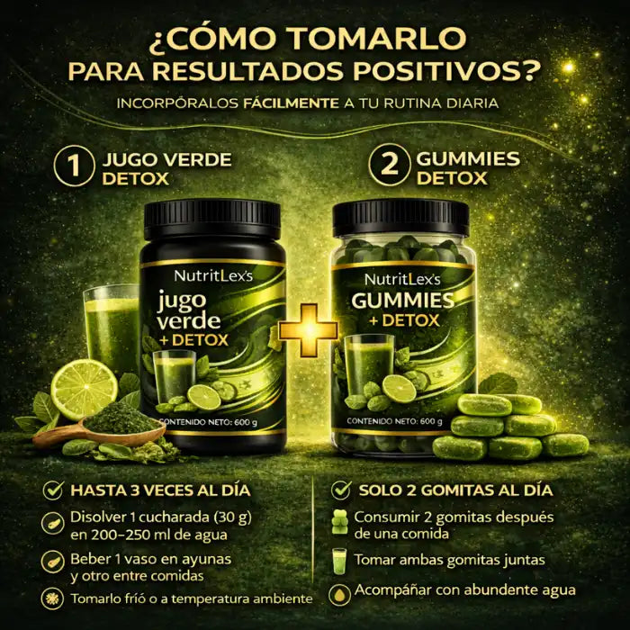 NUTRILEX  COMBO JUGO VERDE +GUMMIES DETOX
