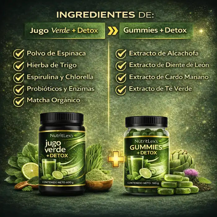 NUTRILEX  COMBO JUGO VERDE +GUMMIES DETOX